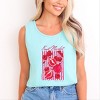 S.W.Smiley Fruit Market Pomegranate - Women's Garment Dyed Graphic Tank Top - 2 of 4