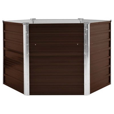vidaXL Raised Garden Bed Outdoor Flower Box Patio Planter Pot Galvanized Steel