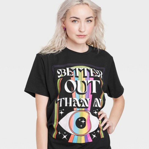 Pride Adult 'better Out Than In' Sleeve T-shirt - Black : Target