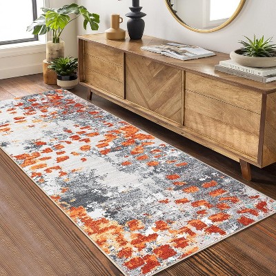 Rug – Washable Modern Soft Low Pile Carpet, Non Slip, Stain Resistant for Bedroom, Farmhouse, Entryway, Dining Room