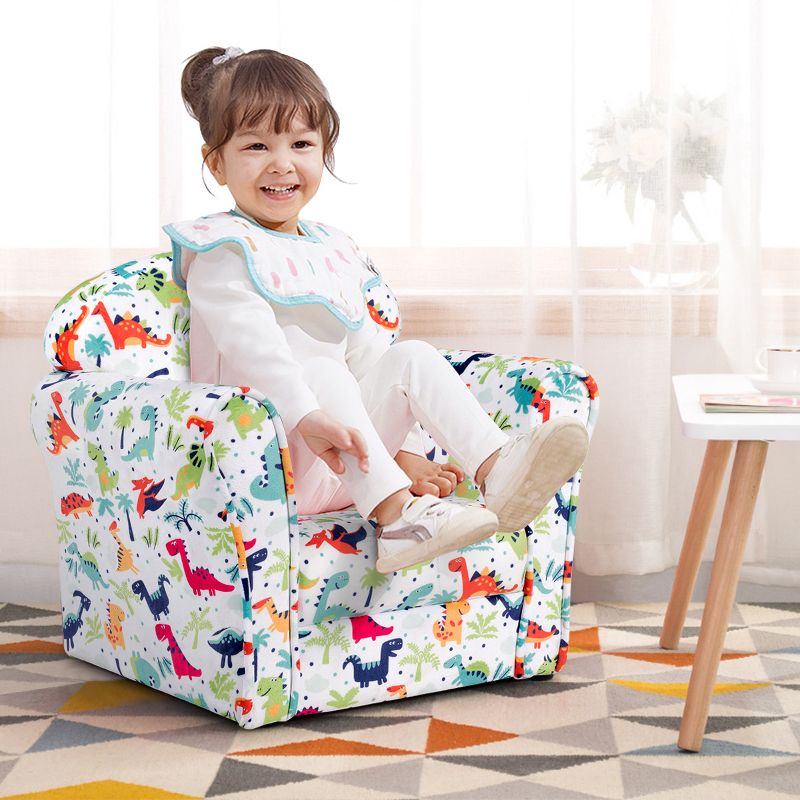 Toddler Children Single Sofa Armrest Chair Furniture Cute Gift for Kids, 3 of 11