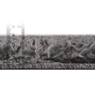 Gray Rectangular Shag Indoor Area Rug