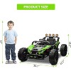 24V Kids Electric UTV, Kids Ride-on Toy Vehicle, 130W Powerful Electric Vehicle with Remote Control, LED Lights, Shock Absorber, Music - 2 of 4