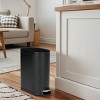 SEVOBAL Trash Can Kitchen Garbage Can Trash Cans Rectangle Stainless Steel with Soft Close Lid Step Foot Pedal Bathroom Toilet, Black, 18"*14"*9" - 2 of 4