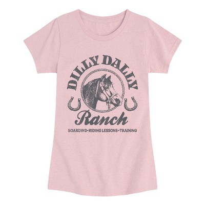 Girls' Instant Message Dilly Dally Ranch Fitted Short Sleeve