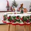 Christmas Tablecloth for Rectangle/Round Tables,Snowflake Washable Decorative Table Cover,Party Decorations for Parties Kitchen and Dining Room - 3 of 4