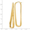 Black Bow Jewelry 4mm, Textured Twisted Oval Hoops in 14k Yellow Gold, 60mm (2 3/8 Inch) - 4 of 4