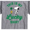 Men's - Peanuts - Snoopy and Woodstock Lucky Shirt St Patrick's Day Short Sleeve Graphic T-Shirt - 2 of 4