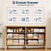 6 Drawer Dresser, Storage Organizer with Sturdy Metal Handle, TV Stand for 55 inch TV, Chest of Drawers for Living Room, Hallway, Closet - 3 of 4