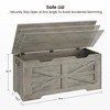 Storage Chest, 30 in /39.4 in/24.8 in/ Toy Chest with Lids, Wood Rattan Toy Box for Boys Girls with Safety Hinge - 3 of 4