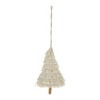 Whisen 4.3x7.5" Fringes Embellished Tree Shape Ornament, Hanging Home Decor Accents for Christmas Tree, Set of 6 - Cream - 2 of 4