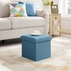 VECELO 46"/30"/15"/11.8" Folding Storage Ottoman Bench, Storage Chest, Linen Fabric Foot Rest Stool, Storage Footstools, Folding Storage Ottoman - 3 of 4