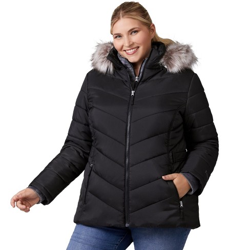 Snow Country Women's Plus Size Packable Down Jacket - Warmth