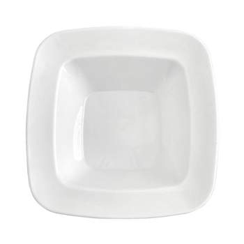 Smarty Had A Party 5 oz. Solid White Rounded Square Disposable Plastic Dessert Bowls (120 Bowls)