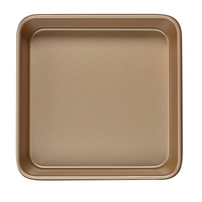 Champagne Gold Non-Stick Square Cake Pan, 9-Inch Carbon Steel