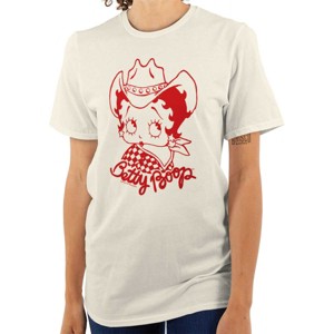 Betty Boop Cowgirl Southern Country Womens Graphic T Shirt Tees Brisco Brands - 1 of 4
