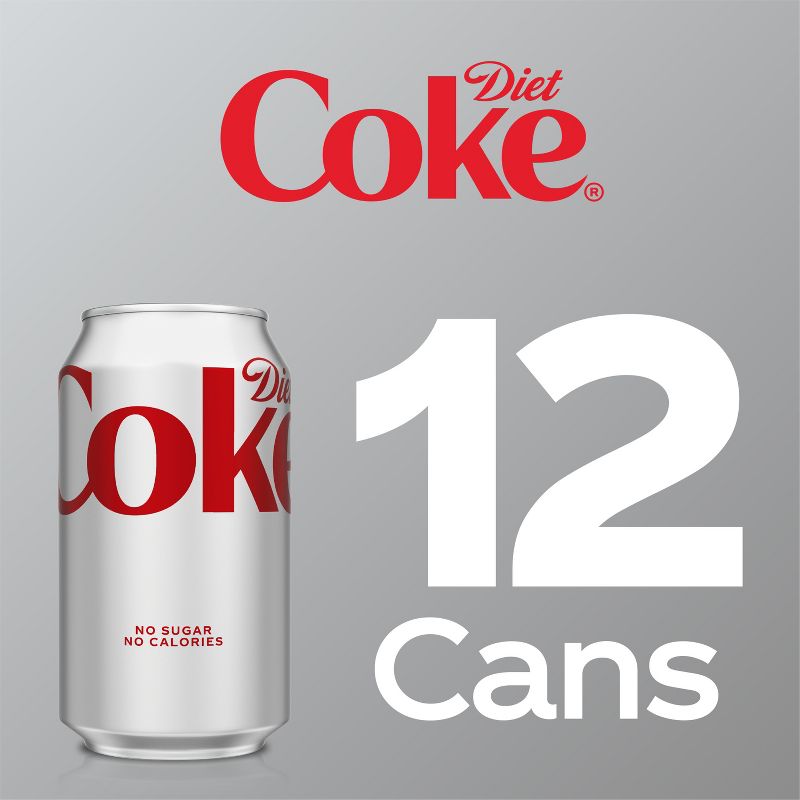 Diet Coke - 12pk/12 fl oz Cans, 6 of 8
