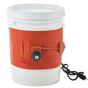 VEVOR Metal Drum Heater, 800 Watt 7.75 inch Width, Pail Heating Band for 5 Gallon Barrel, 86-302℉ Adjustable Thermostat,Silicone, FCC Listed Orange - 1 of 4