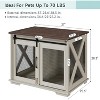 Dog Crate Furniture with Sliding Barn Door, 37''Dog Cage Furniture, Wooden Dog Kennel End Table with Detachable Divider, Indoor Puppy Kennel - 4 of 4
