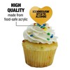 Kennesaw State Owls Alumn Heart Love Cupcake Picks Toppers Decoration Set of 6 - 3 of 4