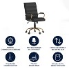 Alamont Mid Back Metal Swivel Office Chair Black/Gold - 2 of 4