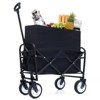 RISOKEYS Foldable Beach Wagon Cart-Lightweight & Collapsible Design with All-Terrain Wheels Load Bearing 225lbs for Camping,Outdoor - 4 of 4