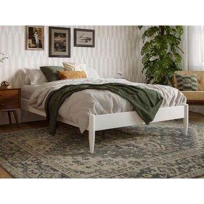 AFI Furnishings Pasadena 14 in Full Platform Bed Frame in White