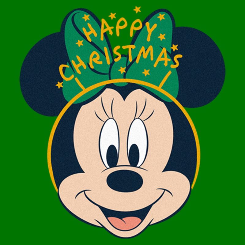 Men's Minnie Mouse Happy Christmas Headband T-Shirt, 2 of 6