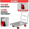 Heavy Duty Steel Panel Cart Dolly – 2000 Lbs Capacity Drywall Dolly & Lumber Truck Cart with 3 Side Handrails, 36" L x 24" W x 33" H - 3 of 4