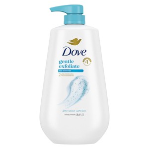 Dove Beauty Gentle Exfoliating Body Wash Pump - Sea Minerals 24hr Lotion-Soft Skin - 30.6 fl oz - 1 of 4
