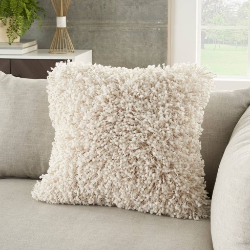 Oversized shaggy sale pillow