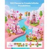 VEVOR Magnetic Blocks, 100 PCS Princess Castle Set, Magnetic Building Cubes for Kids, STEM Montessori Sensory Toys for Christmas Birthday Gift, Pink - 3 of 4