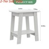 End Table with Storage & Night Stand 2-Tier Side Table - Compact Farmhouse Bedside Table for Small Bedrooms, Living Room Accent Furniture - 2 of 4