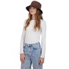 Tahari Women's Color Block Straw Bucket Hat with Fringe - Bucket Hat For Women - 2 of 4