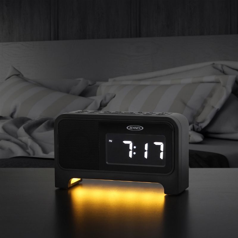 JENSEN JCR-350 Digital Clock Radio with Soothing Nature Sounds and Night Light, 6 of 7
