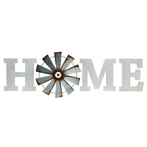 VIP Wood 74 in. Silver Home Windmill Letters Sign 4 Pieces - 1 of 4