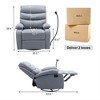 Hzlagm Everglade 30.2 in. W Technical Leather Upholstered Swivel and Rocking Manual Recliner - 2 of 4