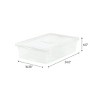 Set of 4, 28 Quart Under Bed Plastic Storage Box, Clear - 3 of 4