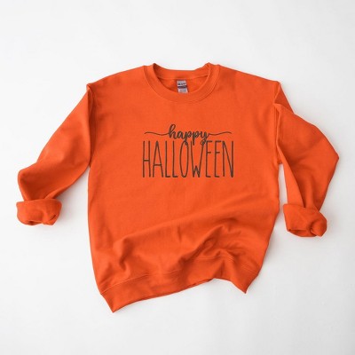 Simply Sage Market Women's Graphic Sweatshirt Embroidered Happy Halloween
