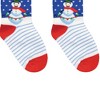 Socksmith 9.0 Inch Festive Snowman Lights Holidays Scarf Top Hat Crew Socks - 2 of 3