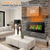 Costway 36'' Electric Fireplace Wall Mounted & Freestanding Heater Remote Control 1500W - 2 of 4