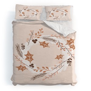 Orara Studio Christmas Wreath Festive Duvet Cover + Pillow Sham(s) - Deny Designs - 1 of 4