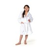 Personalized Linum Kids 100% Polyester SUPER PLUSH Double Brushed Hooded Bathrobe in Pink Bookman Font - 2 of 3