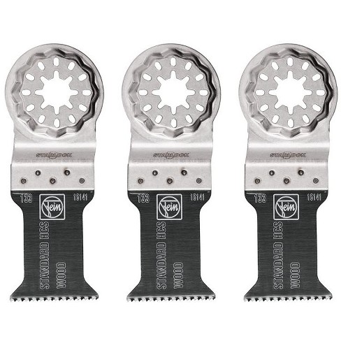 Fein Starlock 1-3/8 In. X 1-3/8 In. L Steel E-cut Saw Blade 3 Pk : Target