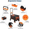 2-in-1 Foldable Wheeled Shopping Cart, Portable Cart with Detachable Storage Box and Retractable Handle for Home, Supermarket, Warehouse, Moving - 3 of 4