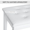 Kumasinova 30" Storage Piano Bench Faux Leather Upholstery,Flip-Top Duet Piano Chair,Wooden Keyboard Bench with Button Tufted Top - 4 of 4