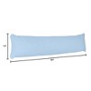 Hastings Home Memory Foam Body Pillow With Hypoallergenic Zippered Protector - Blue - image 2 of 4