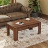 39.3*21.6*16.6in Multi-functional MDF Coffee Table with Password Lock for Living Room, Walnut - 3 of 4