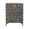 Treasure Trove Accents 2 Door Cabinet Obsidian Black/Bone White: Gold Iron Pulls, Mango Wood, MDF - image 2 of 4