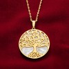 Ross-Simons Mother-Of-Pear Tree Of Life Pendant Necklace in 18kt Gold Over Sterling Size 18 - 4 of 4